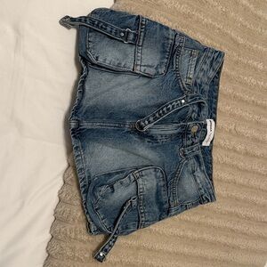 Bershka Blue Denim Skirt